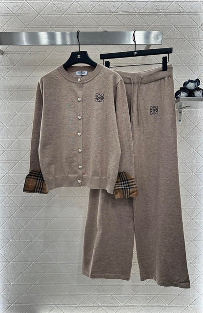 L*♥2025 New Arrivals Knitted Cardigan and Pants Set