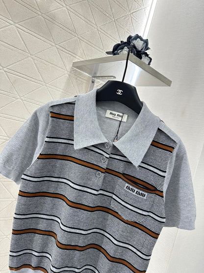 Mimi*♥2025 New Arrivals Knitted Short-Sleeve