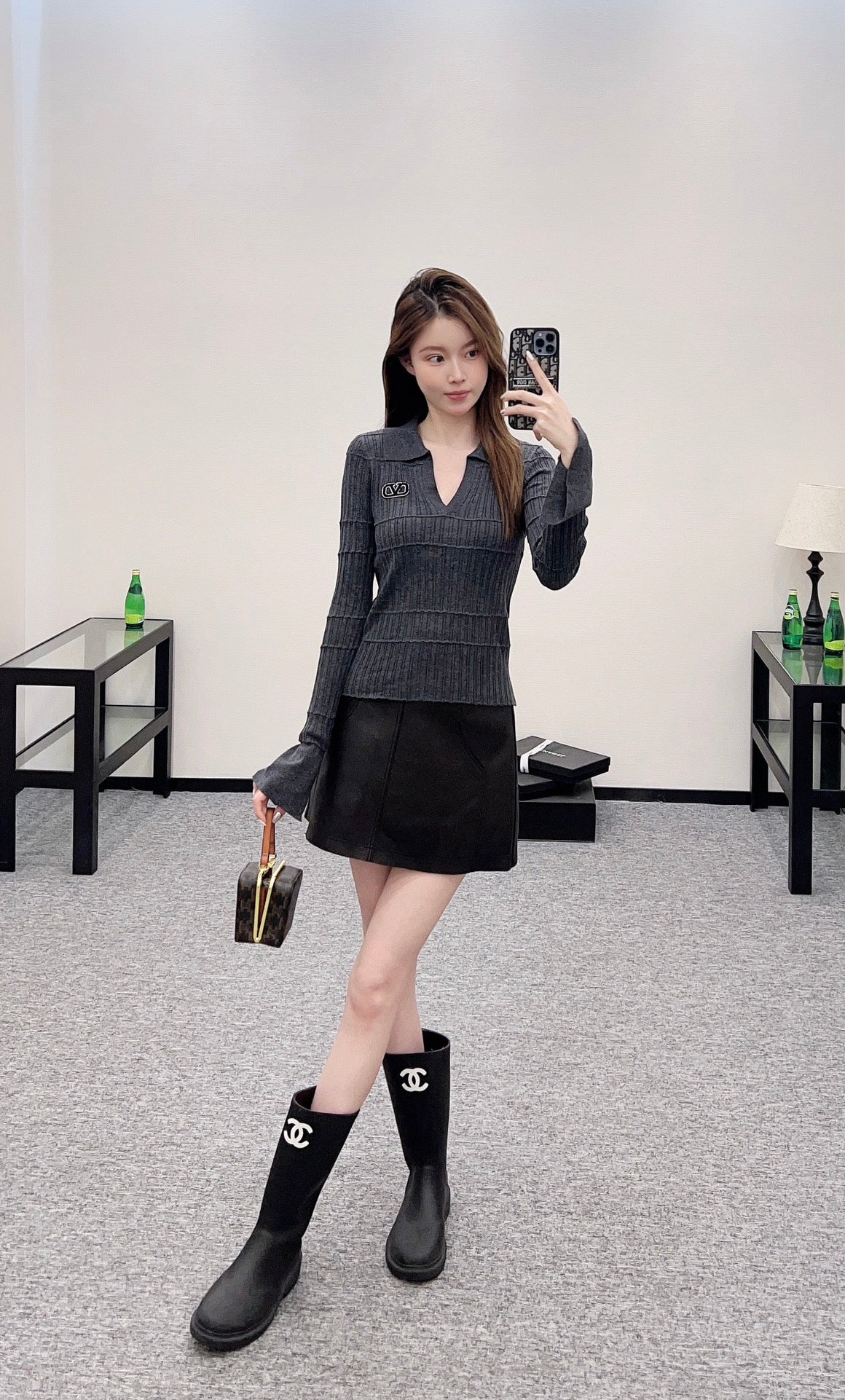 V*♥2025 New Arrival Lapel Knit Top