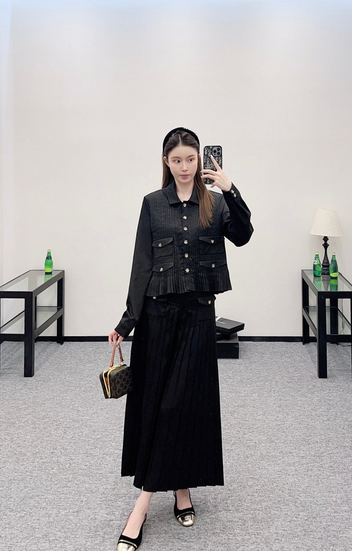 C*♥2025 New Arrival Long-sleeved shirt and culottes set
