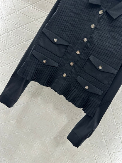 C*♥2025 New Arrival Long-sleeved shirt and culottes set
