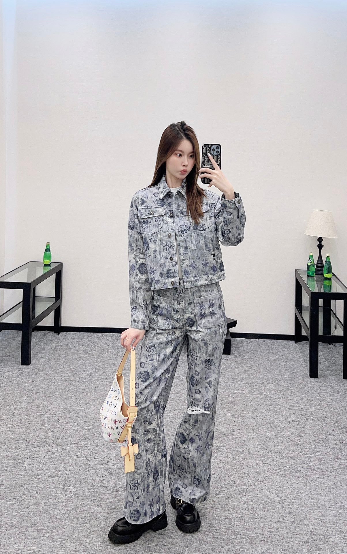 D*♥2025 New Arrivals Denim Jacket and Pants Set
