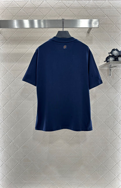 Louis*♥2025 New Arrivals Round-Neck Embroidered Short Sleeves