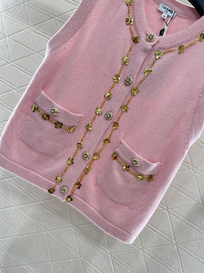 C*♥2025 New Arrival Beaded Knit Vest
