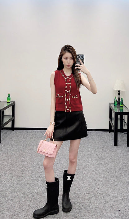 C*♥2025 New Arrival Beaded Knit Vest