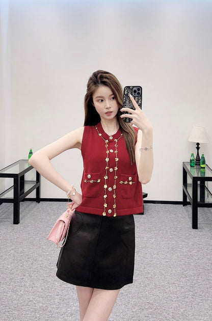 C*♥2025 New Arrival Beaded Knit Vest