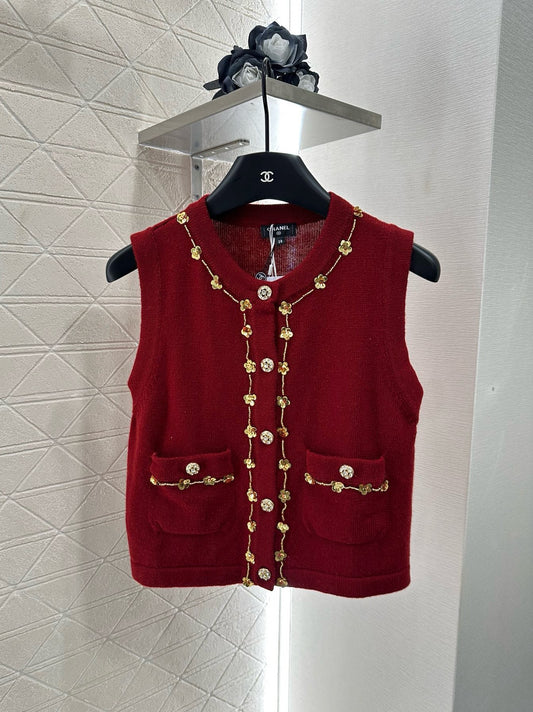 C*♥2025 New Arrival Beaded Knit Vest