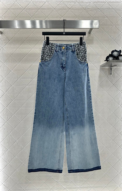 C*♥2025 New Arrival Denim Pants and Suspender Vest Set