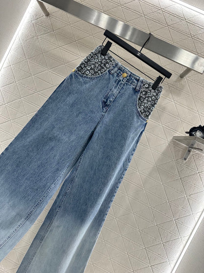 C*♥2025 New Arrival Denim Pants and Suspender Vest Set