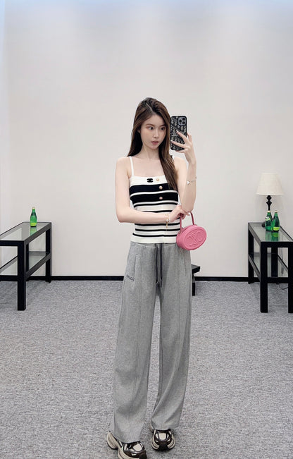 L*♥2025 New Arrival Drawstring Wide-Leg Pants