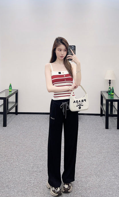 L*♥2025 New Arrival Drawstring Wide-Leg Pants