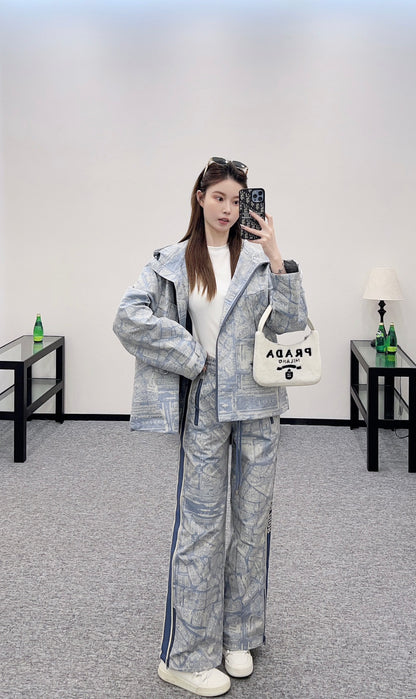 D*♥2025 New Arrivals Hooded Jacket and Pants Set