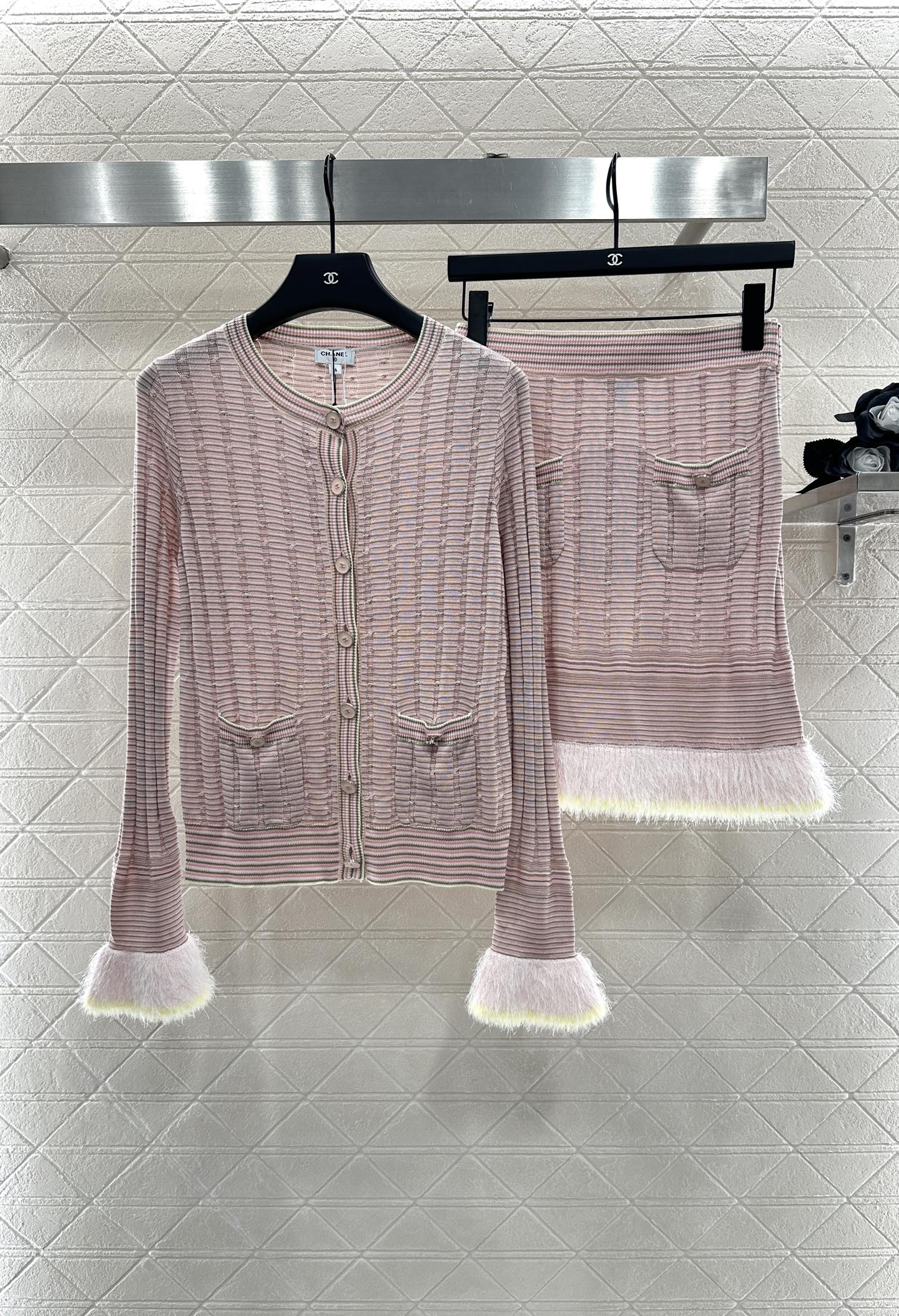 C*♥2025 New Arrival Knitted Skirt Long-Sleeved Set