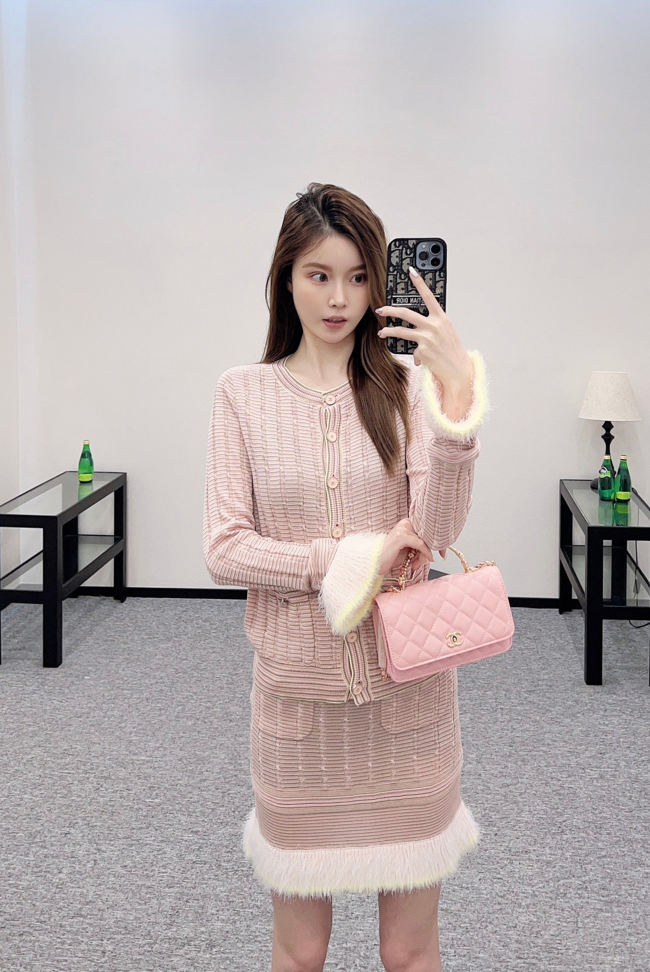C*♥2025 New Arrival Knitted Skirt Long-Sleeved Set