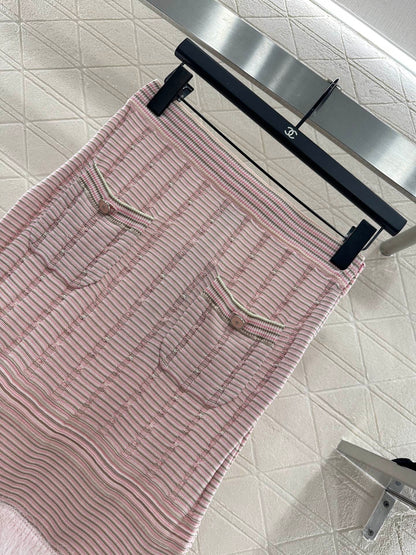 C*♥2025 New Arrival Knitted Skirt Long-Sleeved Set