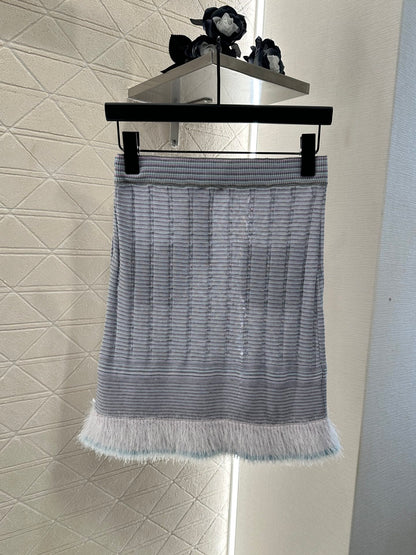 C*♥2025 New Arrival Knitted Skirt Long-Sleeved Set