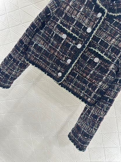 C*♥2025 New Arrival Woven Jacket and Skirt Set