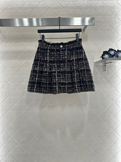 C*♥2025 New Arrival Woven Jacket and Skirt Set
