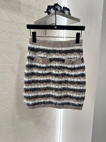 C*♥2025 New Arrival Knitted Cardigan and Skirt Set