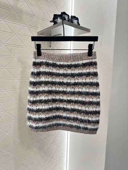 C*♥2025 New Arrival Knitted Cardigan and Skirt Set