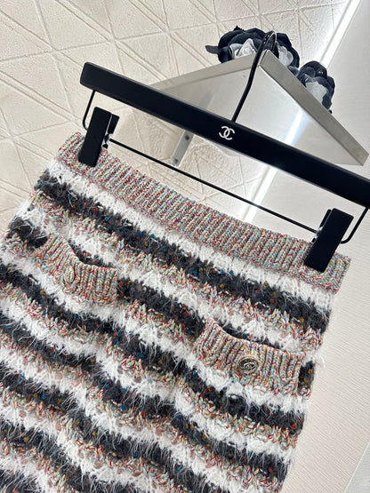 C*♥2025 New Arrival Knitted Cardigan and Skirt Set