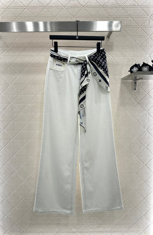 Louis*♥ 2025 New Arrivals Embroidered Denim Pants