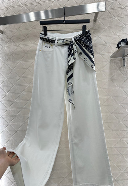 Louis*♥ 2025 New Arrivals Embroidered Denim Pants