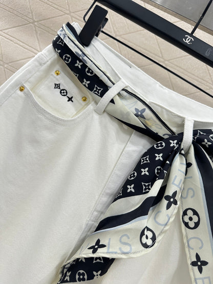 Louis*♥ 2025 New Arrivals Embroidered Denim Pants