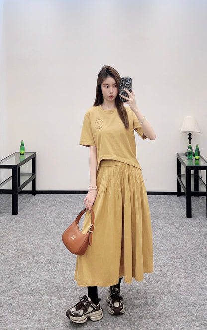 Louis*♥ 2025 New Arrivals Short-sleeved skirt suit