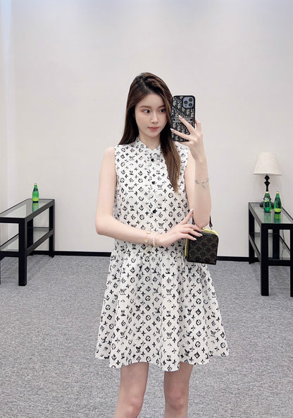 Louis*♥2025 New Arrivals Printed Vest Dress