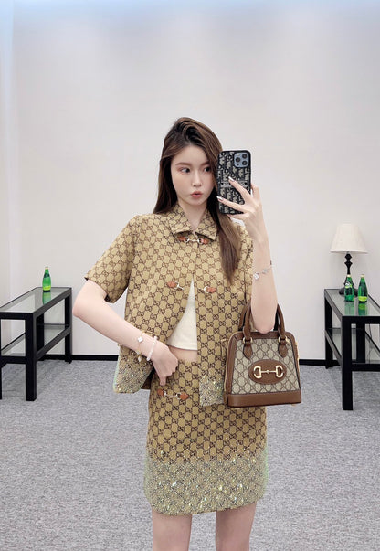 G*♥ 2025 New Arrivals Jacket and Skirt Set