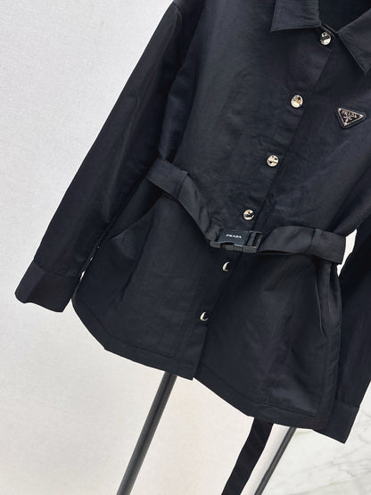 Pra New Shirt-style functional button jacket