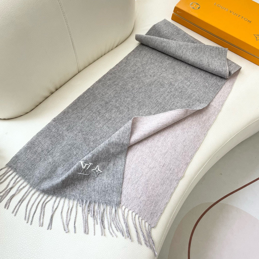 Louis classic striped plaid cashmere scarf