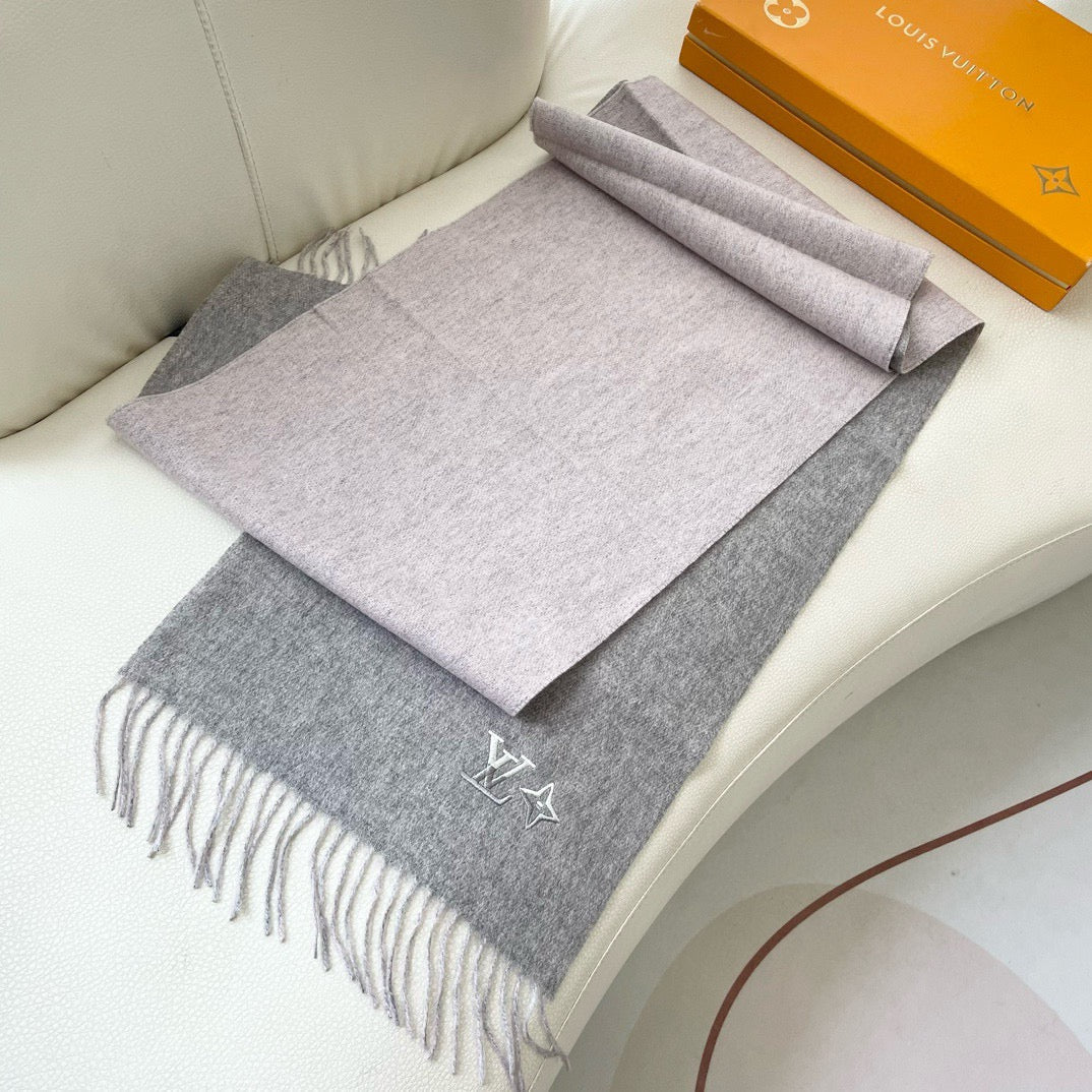 Louis classic striped plaid cashmere scarf