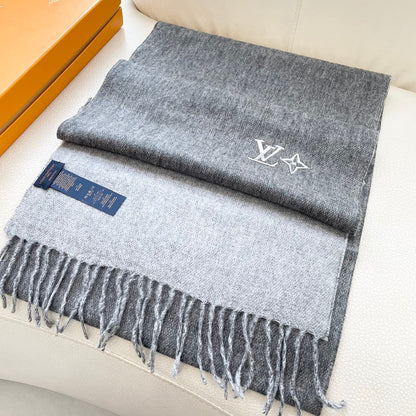 Louis classic striped plaid cashmere scarf