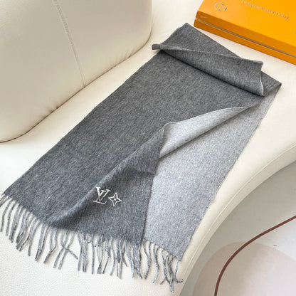 Louis classic striped plaid cashmere scarf