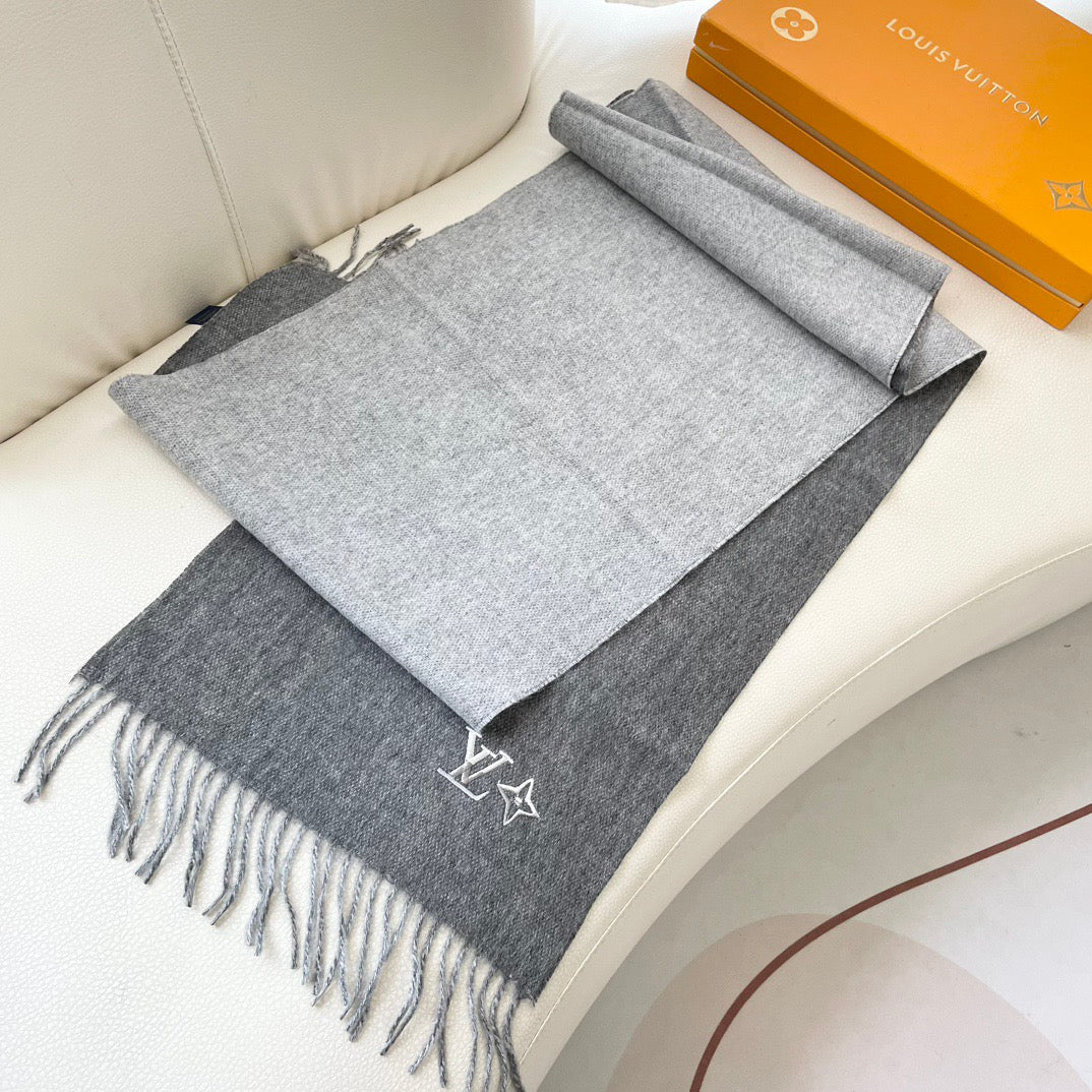 Louis classic striped plaid cashmere scarf