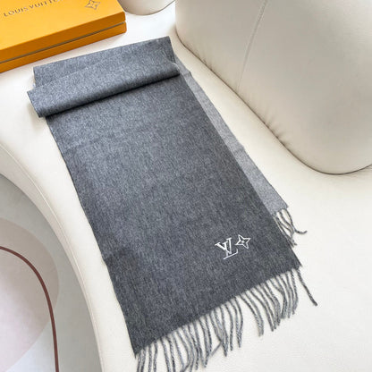 Louis classic striped plaid cashmere scarf