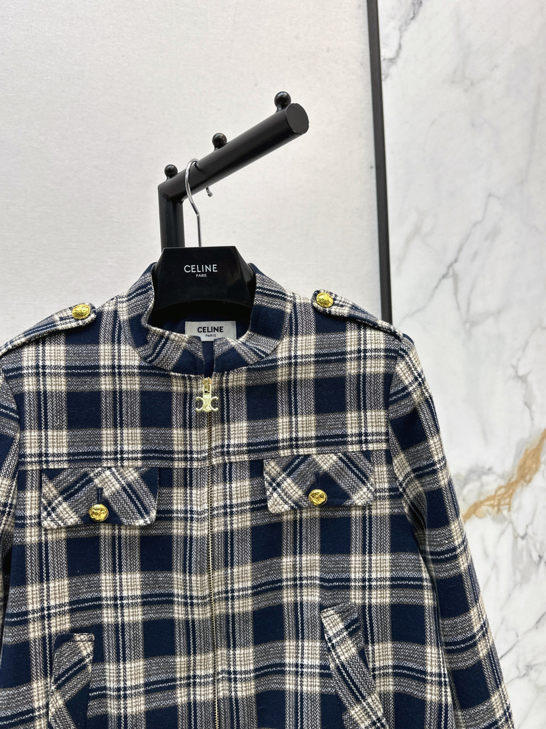 Ce1i NEW plaid coat