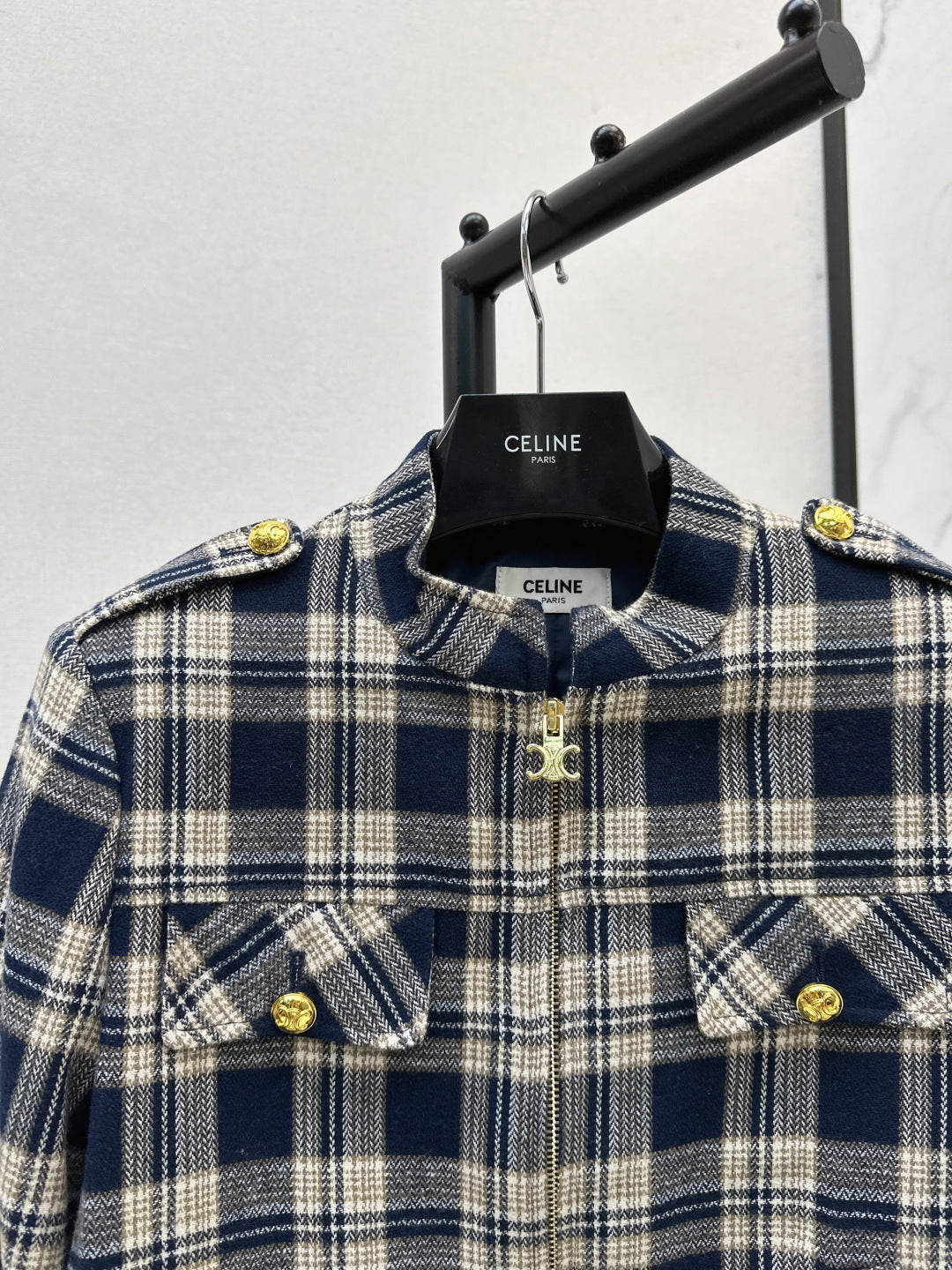 Ce1i NEW plaid coat
