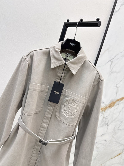 Fend NEW Long denim jacket