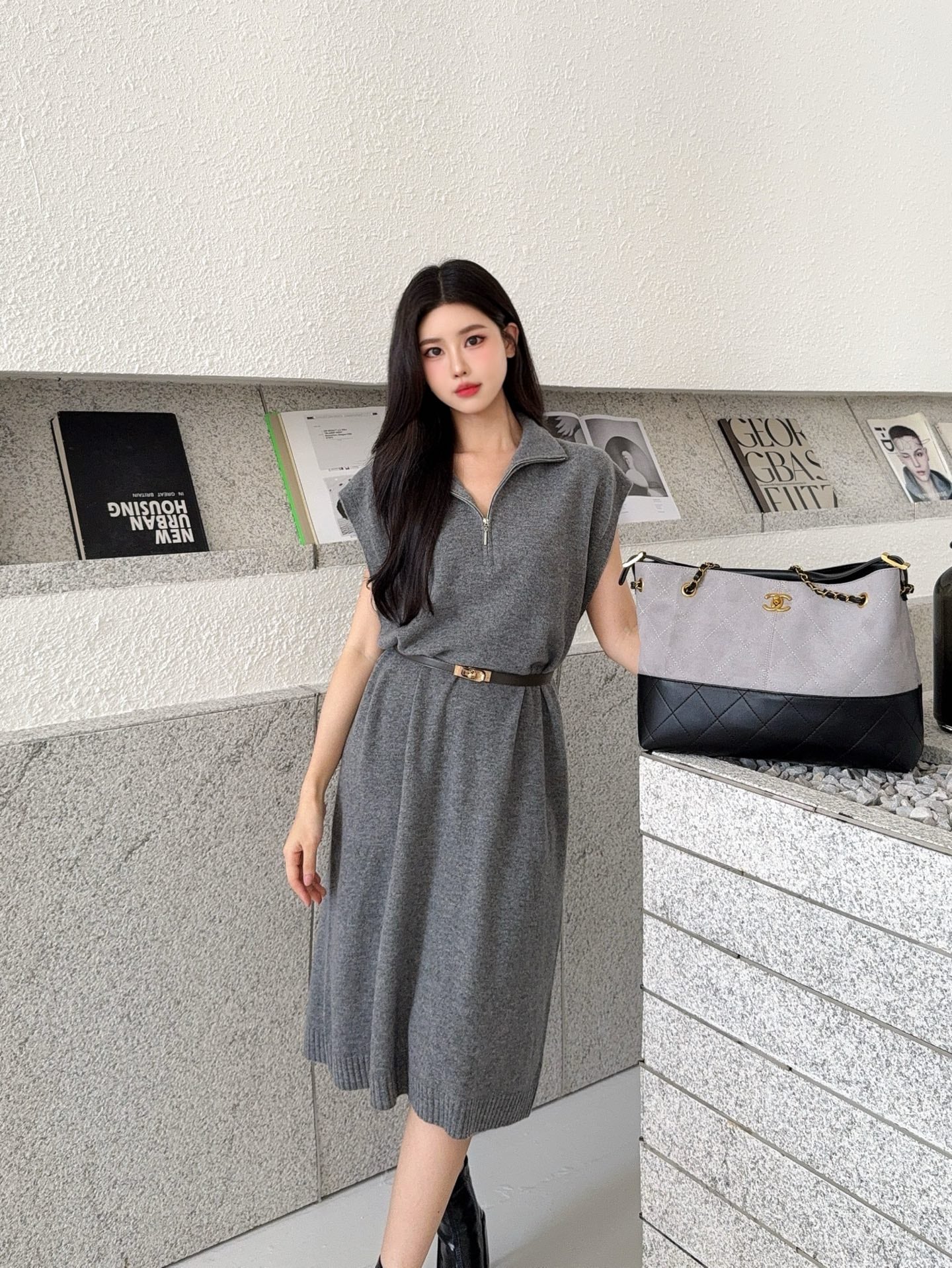 Herm NEW Wool sleeveless dress