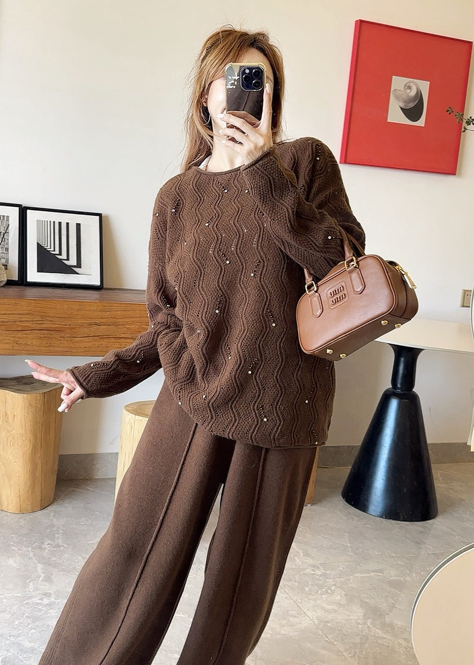 Brun NEW wool suit