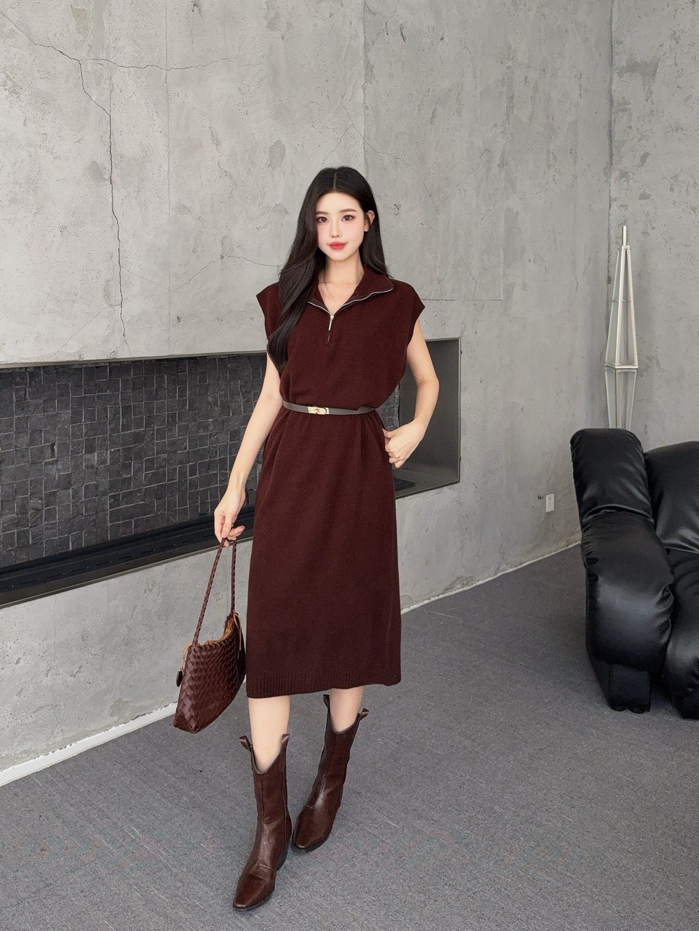 Herm NEW Wool sleeveless dress