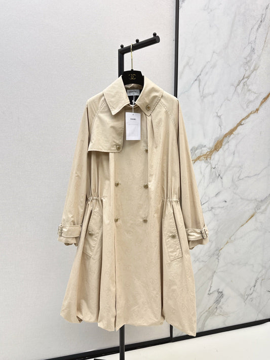 Chan NEW jacquard trench coat
