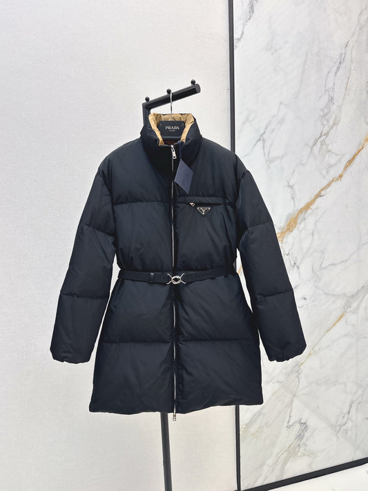Pra NEW Down jacket with a belt