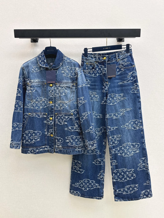 Louis NEW jacquard denim jacket