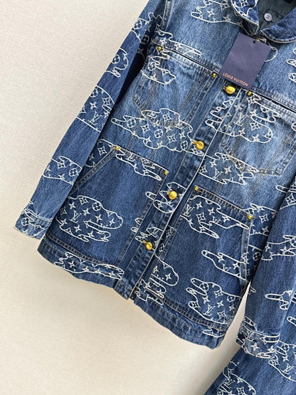 Louis NEW jacquard denim jacket