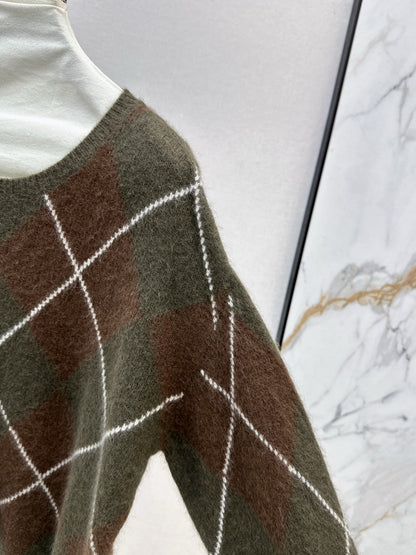 Loro NEW Plaid sweater