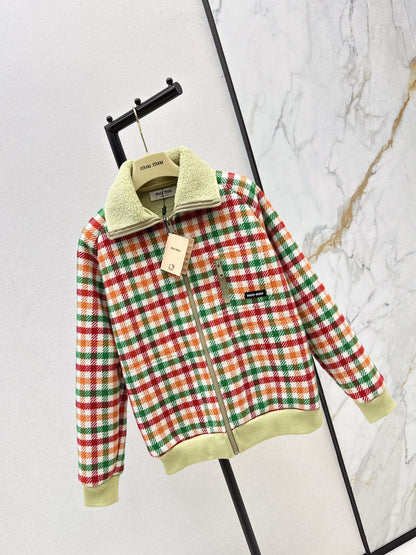 Miu NEW plaid coat